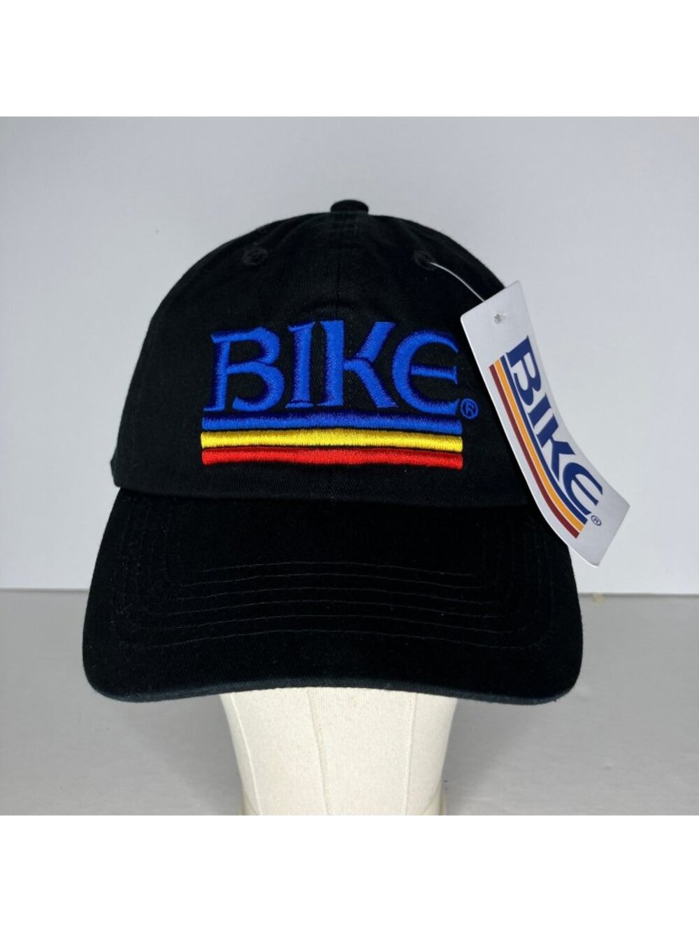BIKE Baseball Cap Men's Adjustable Black Embroidered Logo Hat New